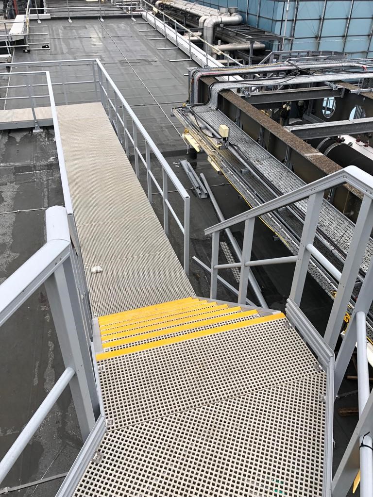 GRP Roof-to access walkway at Heathrow airport
