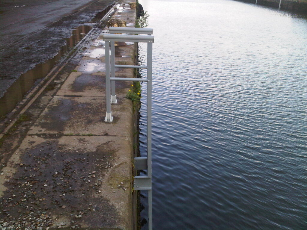 An Access Ladder on a harbour wall
