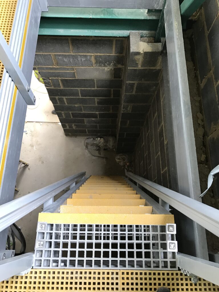 Birds eye view of a Ships Access Ladder