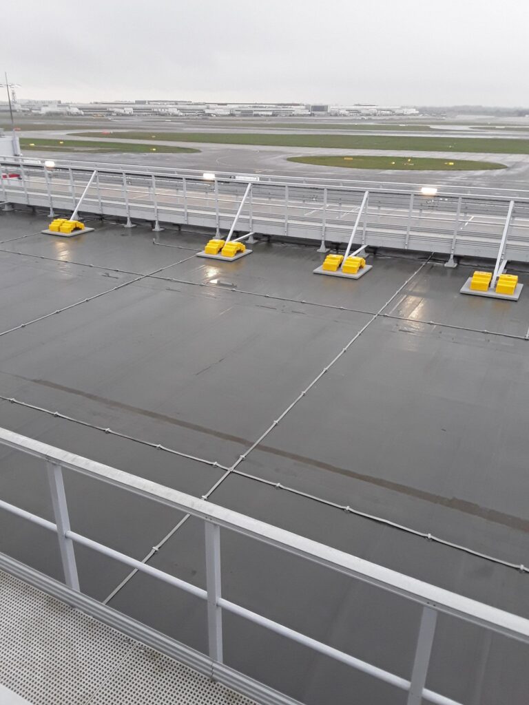 Self-weighted GRP Handrail at Heathrow