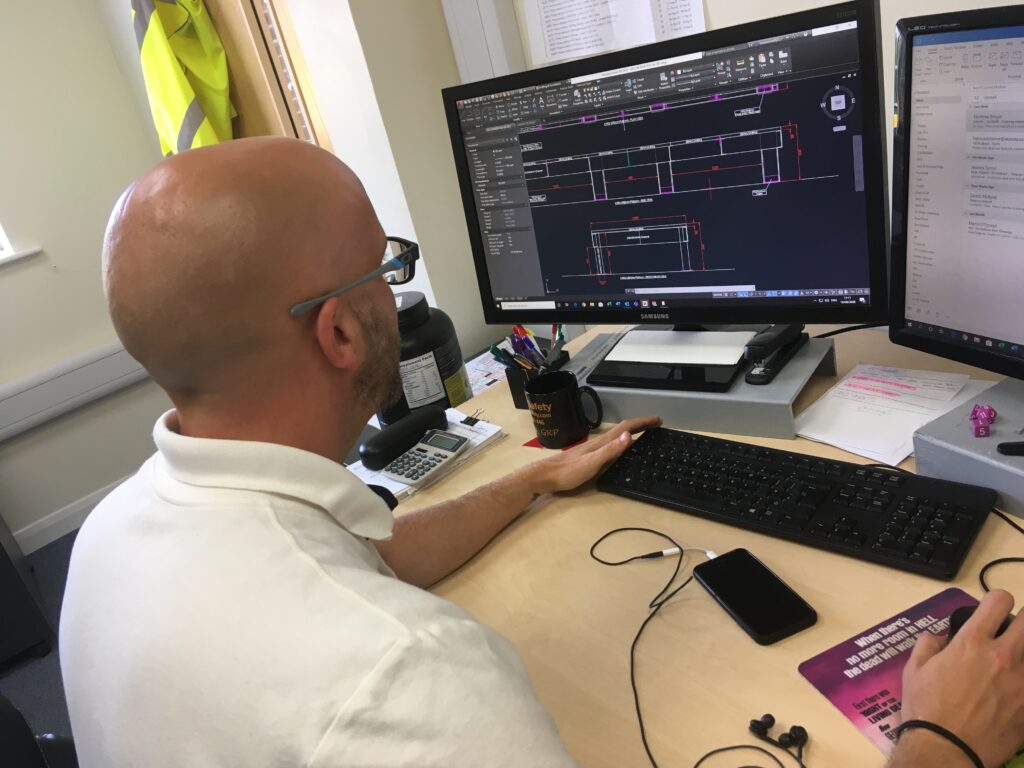 CAD designer working on a project