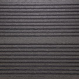 Close up of two WPC decking boards in Black
