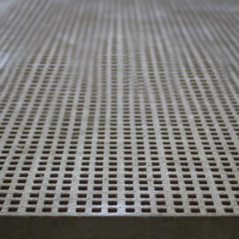 Close up of grey micro mesh grating