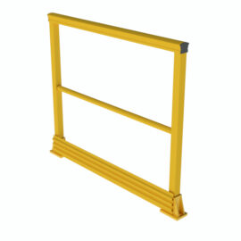 1.2m yellow complete handrail section